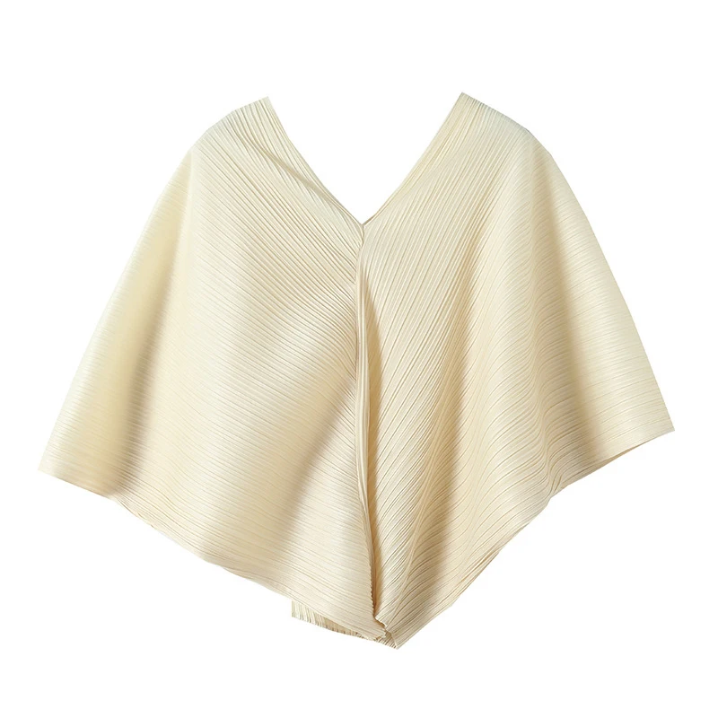 

TWOTWINSTYLE Fold Pleated T Shirts For Female V Neck Short Sleeve Loose Solid Women's Casual T Shirt Fashion Summer New Style