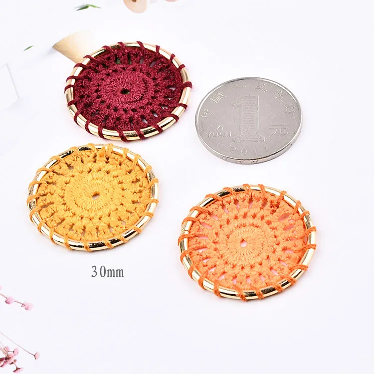 Универсальные круглые серьги в форме цветка материалы ручная работа народный