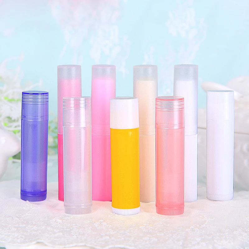 100 шт. пустые косметические контейнеры для пополнения бальзам губ крышки