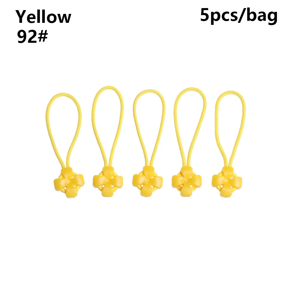 Yellow 5/10 шт. застежка-молния съемник Конец подходит веревки тег фиксаж шнура застежка-молнии Tab сменный зажим сломана Пряжка дорожная сумка чемодан, одежда и аксессуары - Color: Yellow