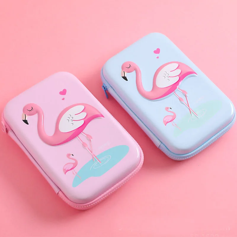 Единорог кавайный пенал симпатичный карандаш коробка большой емкости multifunctiona