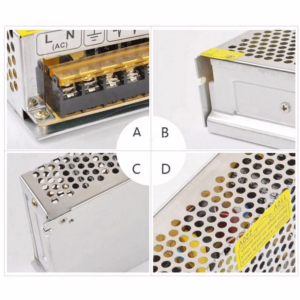 Адаптер питания для светодиодной ленты 110-220 В переменного тока в 5 постоянного 12 24