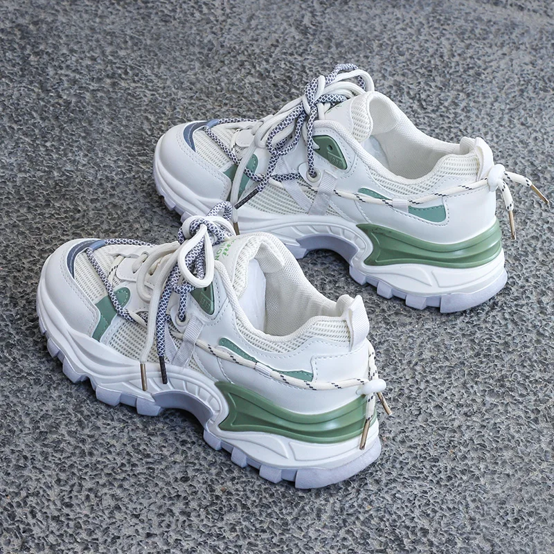 

Pop Women Breathable Running Shoes Platform Non-slip Women Sports Shoes High Quality Comfortable Trend Sneakers Patchwork Shoes