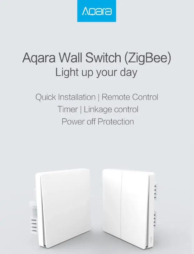 Настенный выключатель Aqara Zigbee беспроводной для управления освесветильник с