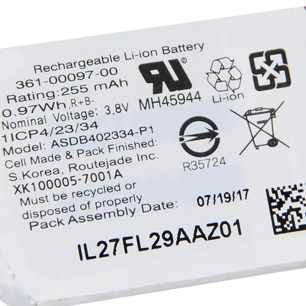 Bater&iacute;a de repuesto Original para coche, pila de 361 mAh, 00097-00-361, para Garmin Fenix 5 Fenix 5S, 00096-255-00, 361-00098-00, para Fenix 5X-5