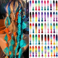 jumbo braid hair for crochet box braids synthetic hair extension wholesale pre stretched yaki kanekalon ombre colored 100gpcs