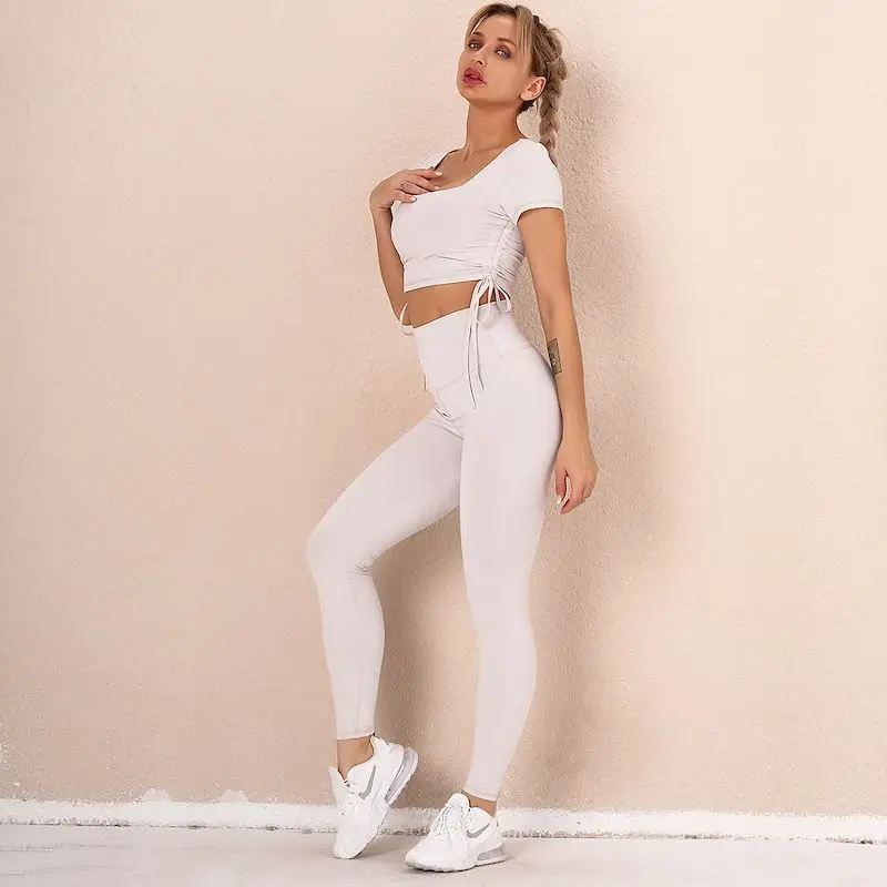 

Two Piece Yoga Sets Fitness Sports Set Workout Sets Women Gym Clothes Sport Outfit for Woman Crop Top+Leggings Women Tracksuit