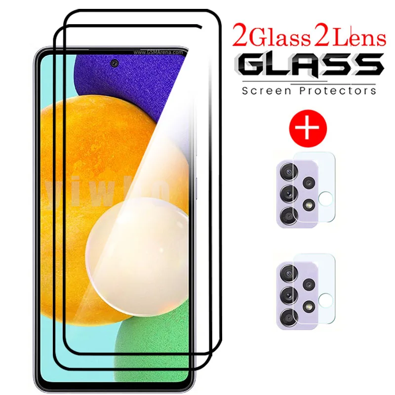 

Full cover Tempered Glass For Samsung Galaxy A52 Camera Lens Screen Protector For Samsung A52 A72 A 52 72 Protective Glass Film