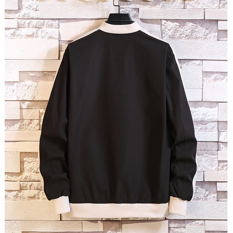 Мужская куртка-бомбер повседневная приталенная бейсбольная куртка уличная