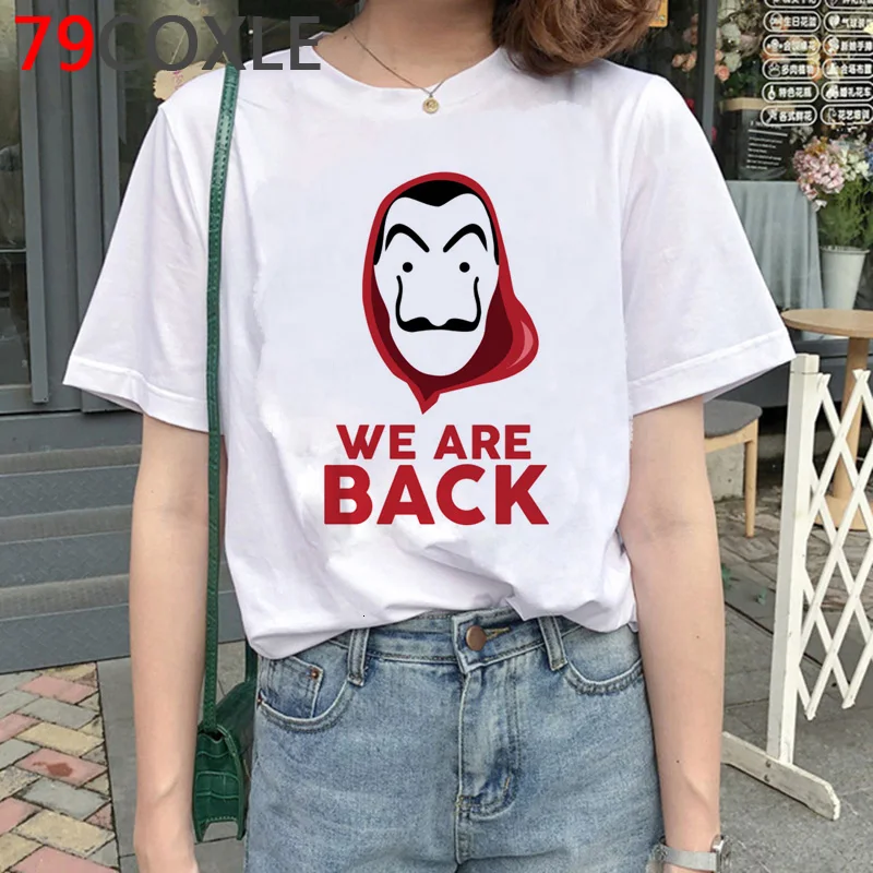 Футболка La Casa De Papel Женская забавная футболка в стиле Харадзюку с рисунком Дом из