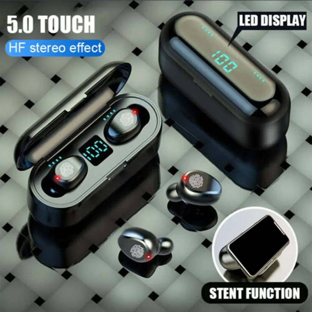 Новинка, беспроводные наушники F9, Bluetooth 5,0, TWS, гарнитура, Hi-Fi, Мини, для занятий спортом, бега, наушники, Поддержка iOS/Android телефонов, HD вызов