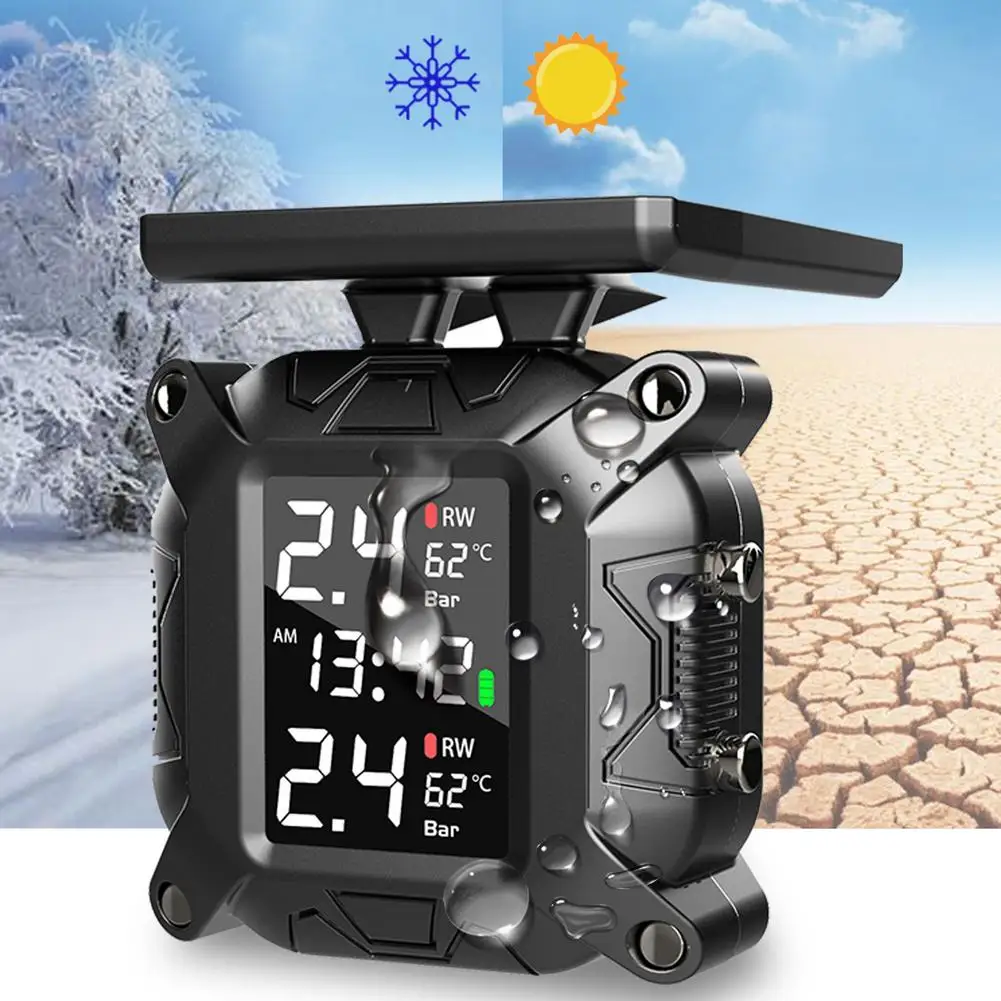 

Tire Pressure Monitoring System Solar Power TMPS for Motorcycle