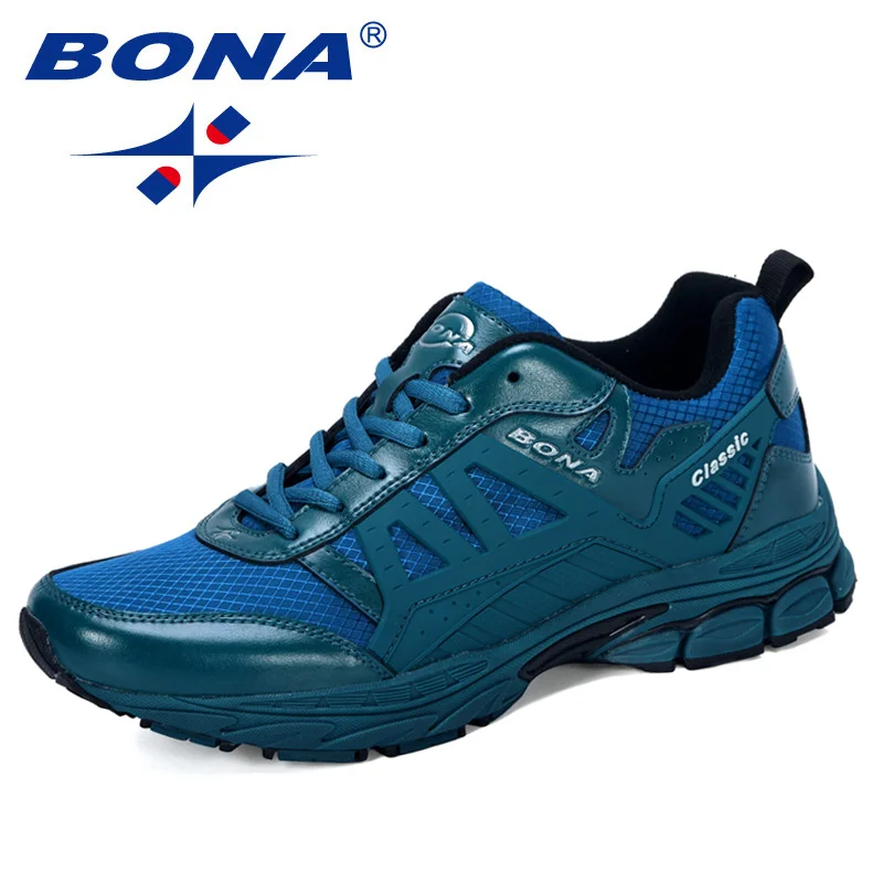 BONA/Новинка года; дизайнерская мужская обувь для бега; zapatillas hombre Deportiva; высокие мужские кроссовки для бега; прогулочная обувь