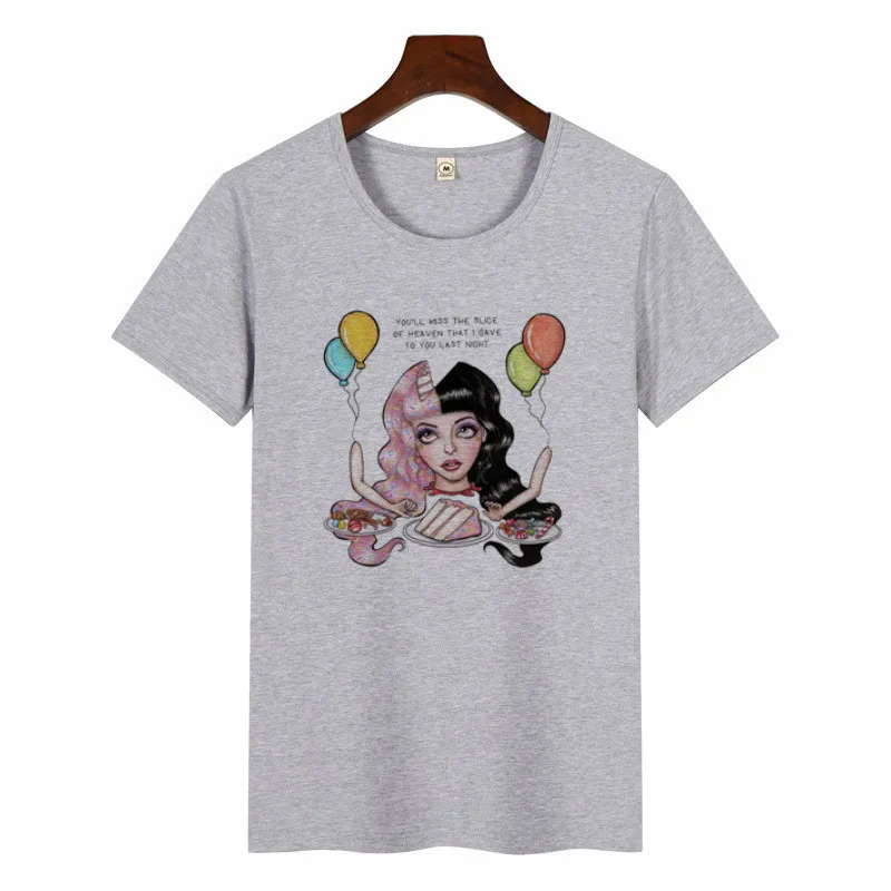 p1411L-grey Cry Baby, Мелани Мартинес, модные топы, футболки, футболка, Женская Повседневная футболка с круглым вырезом, забавная, Harajuku, эстетическая женская футболка - Цвет: p1411L-grey