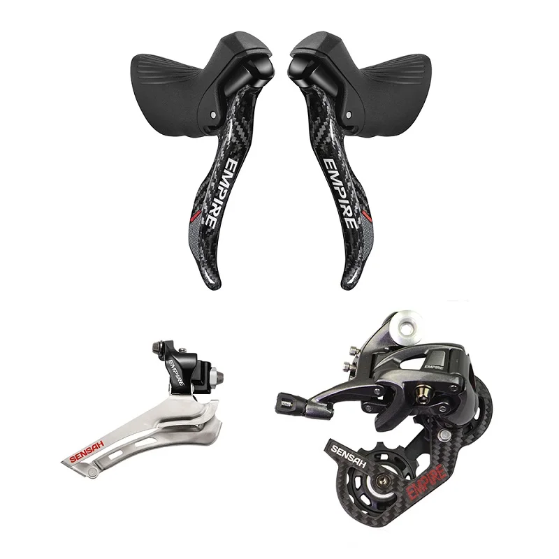 SENSAH EMPIRE  6 Kits 2x11 Speed 22s Road Groupset R/L Shifter+FD+RD Derailleurs +  Cassette/Chains Carbon Fiber or aluminium