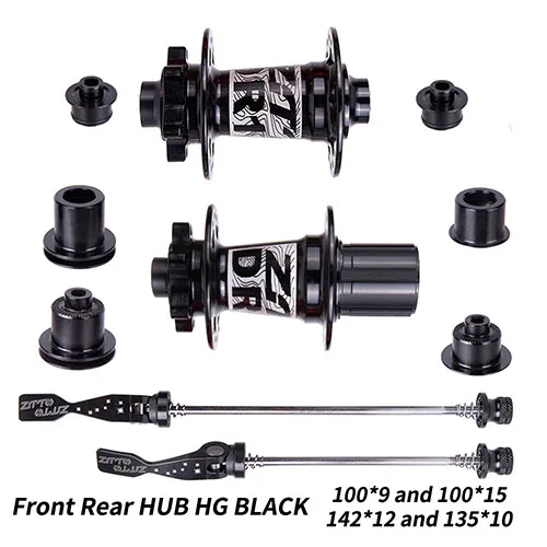 Front Rear HG Black ZTTO DR190 велосипедные ступицы диски для горных велосипедов тормоза 32 отверстия ступицы передние 2 подшипника задние 4 подшипника ступицы велосипеда Quick Release XD/HG трещотка 54 T - Цвет: Front Rear HG Black