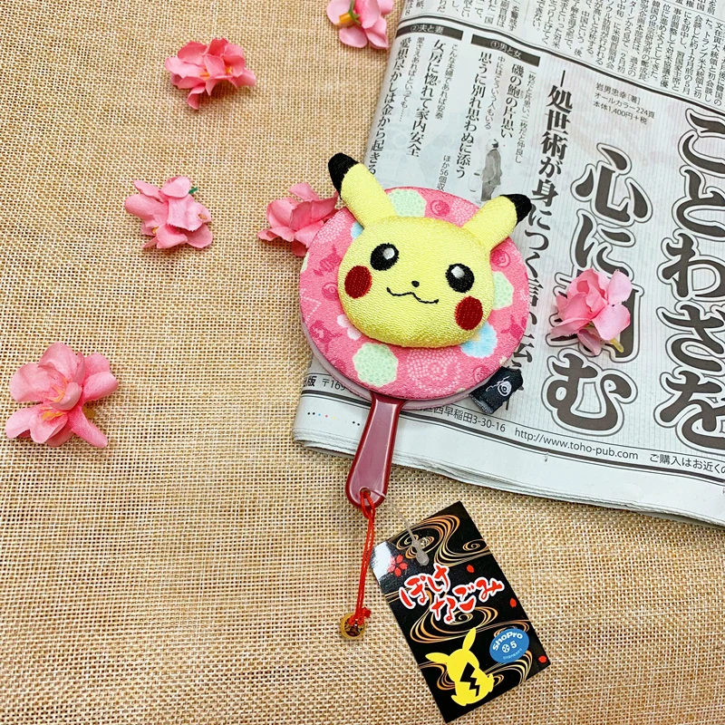 Японское зеркало для макияжа BANDAI Pokemon в японском стиле Пикачу и розовое Вишневое