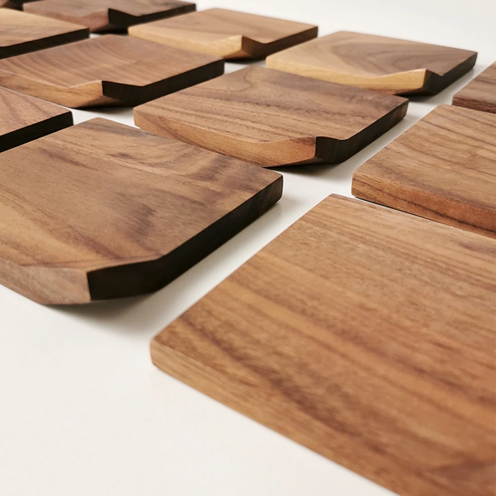 Поднос для чашки из массива дерева с ручкой поднос кунг-фу дома отеля офиса