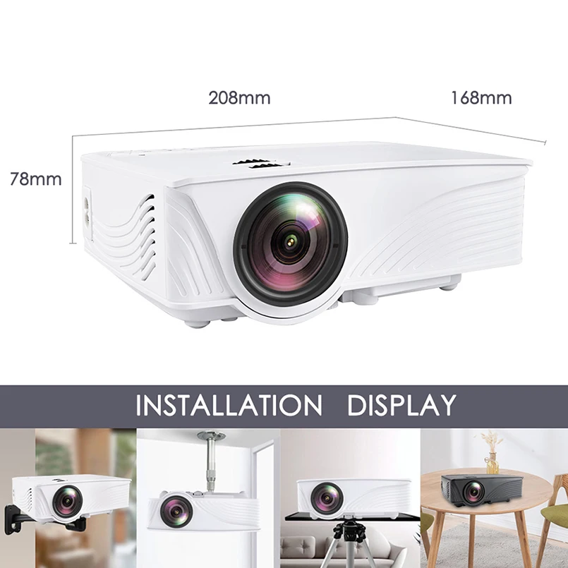 Мини портативный проектор 4K Poner Saund GP12 для смартфона WiFi Android Full HD1080P Led видео