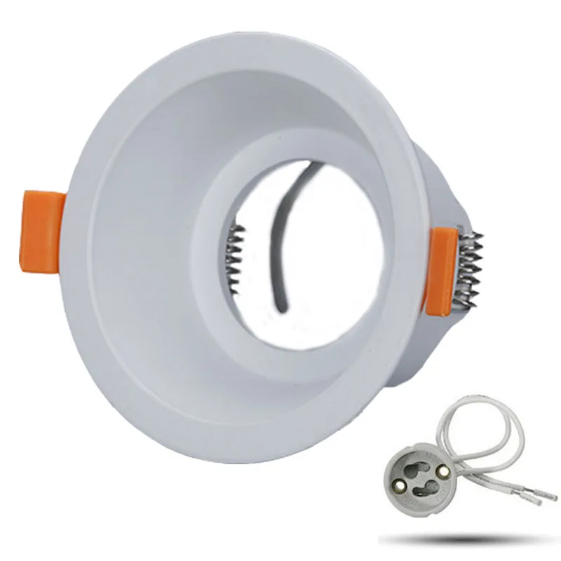 Круглая Встраиваемая лампа GU10 сменный комплект черный крепежный штуцер MR16