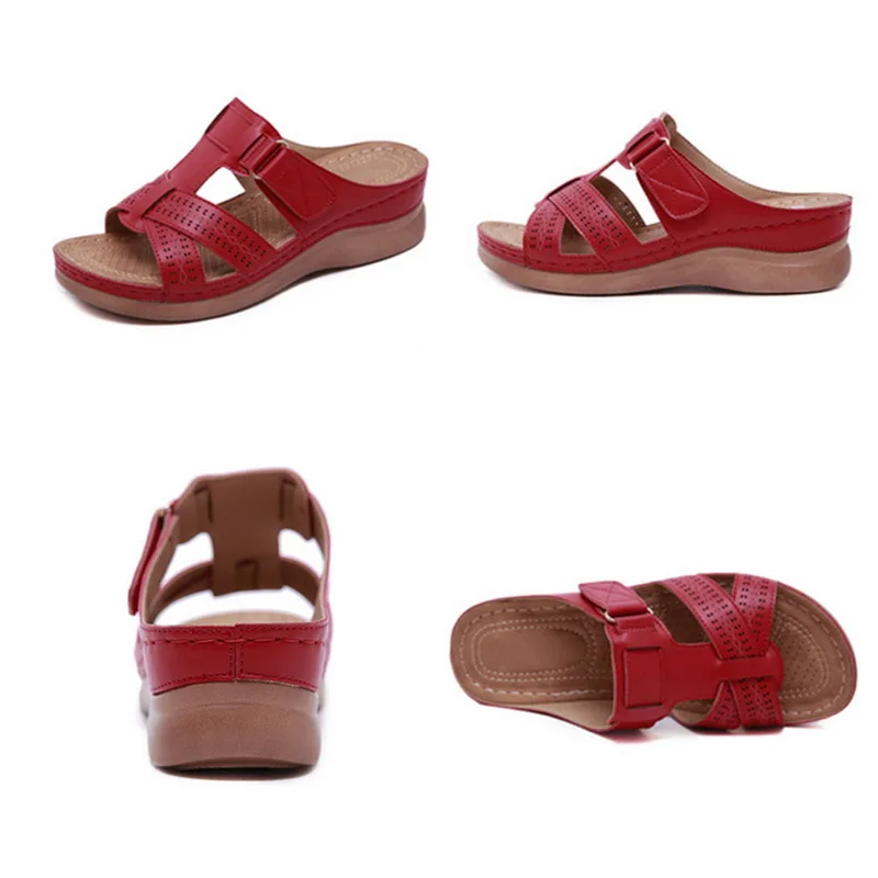 New Summer Women Sandals Stitching Sandals Ladies Open Toe Casual Shoes Platform Wedge Slides Beach Woman Shoe