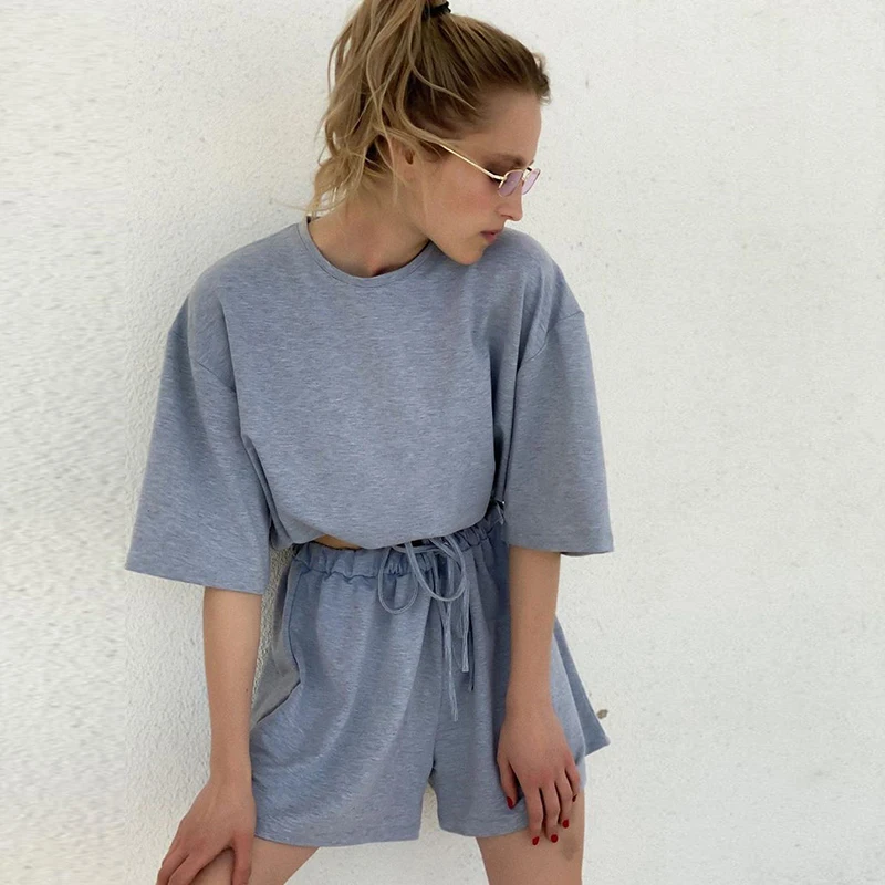 Женский спортивный костюм Artsu однотонный повседневный комплект из двух