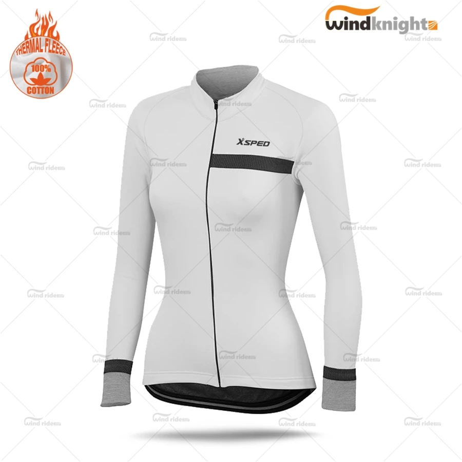 

Woman Winter Cycling Jersey Thermal Fleece Long Sleeve Clothing Lady MTB Racing Clothes Training Uniform Maillot Ciclismo