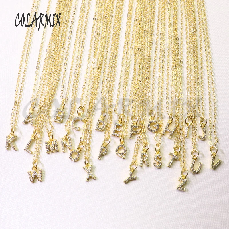 Ожерелье с маленькими буквами женское колье 10000 дюймов бижутерия для женщин
