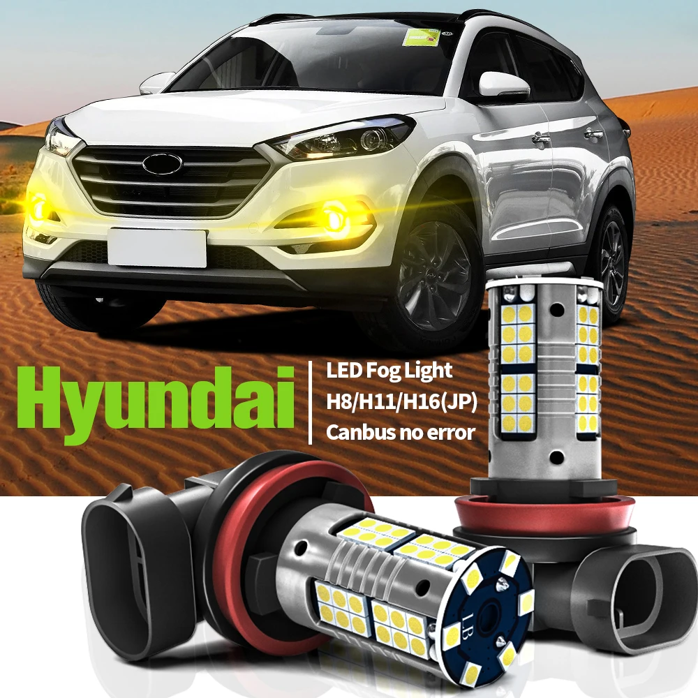 Светодиодные противотуманные фары Canbus H8 для Hyundai Creta Genesis greati20 i30 i40 ix35 Kona Santa Fe Sonata