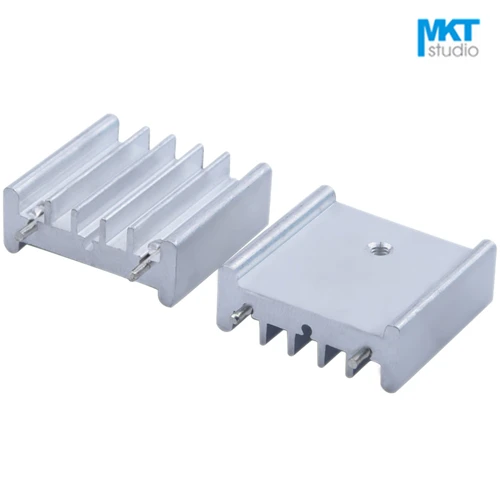 10Pcs White 25*27*10mm Aluminum Cooling Fin Radiator Heat Sink For TO-3P MOS IC Power TO-220 |