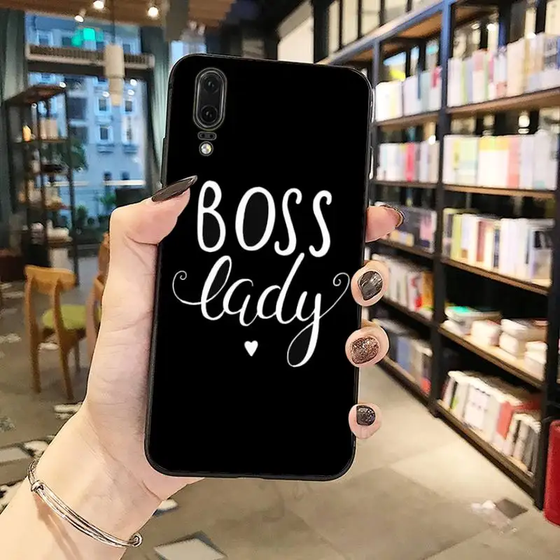 

Boss Girl Lady Pattern Phone Case For Huawei Honor 8X 8A 9 10 10i Lite 20 NOVA 3i 3e
