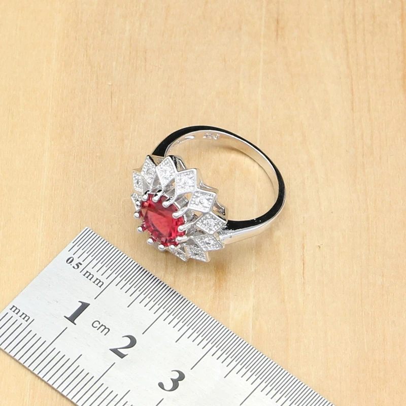 Женский ювелирный комплект из колье серёг и кольца серебра 925 пробы | Украшения