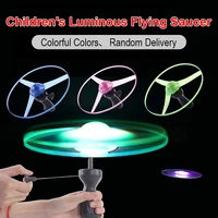 2021 hot sale 1pc fun outdoor sports pull line saucer toys led lighting ufo parent child interaction creative spin off