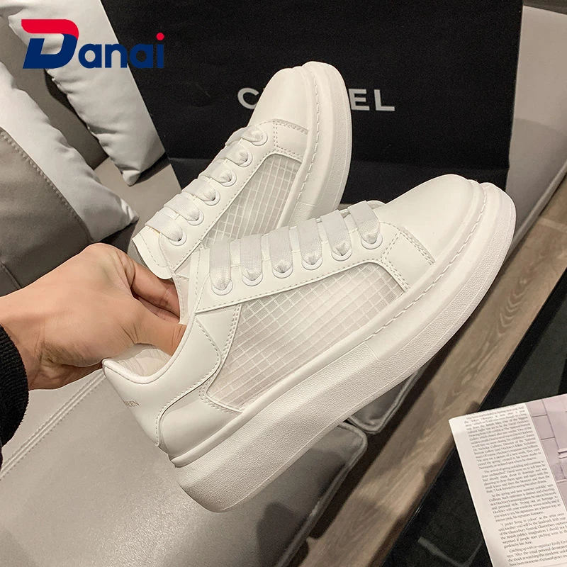 

Danai Mens Platform Sports Top Quality White Shoess Woman Csusal Man Sneaker Chunky Trainers Walking 2021 Running Shoes
