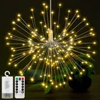 Рождественский взрывозащищенный фейерверк, светодиодный солнечный фейерверк светильник уличное украшение, дистанционное управление, фейерверк, световая гирлянда