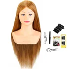 Манекен для парикмахеров NEVERLAND блонд, 24 дюйма, 100% натуральные волосы животных, тренировочная голова С плечиками, манекен для парикмахерской практики