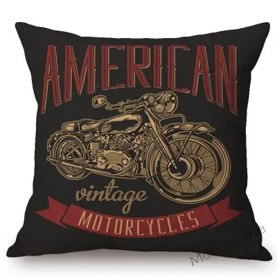 1" Винтажный постер для езды на мотоцикле в клубе" Born to Ride Live to Ride Throw ", Чехол для подушки в американском стиле, Подарочный чехол для подушки Bf