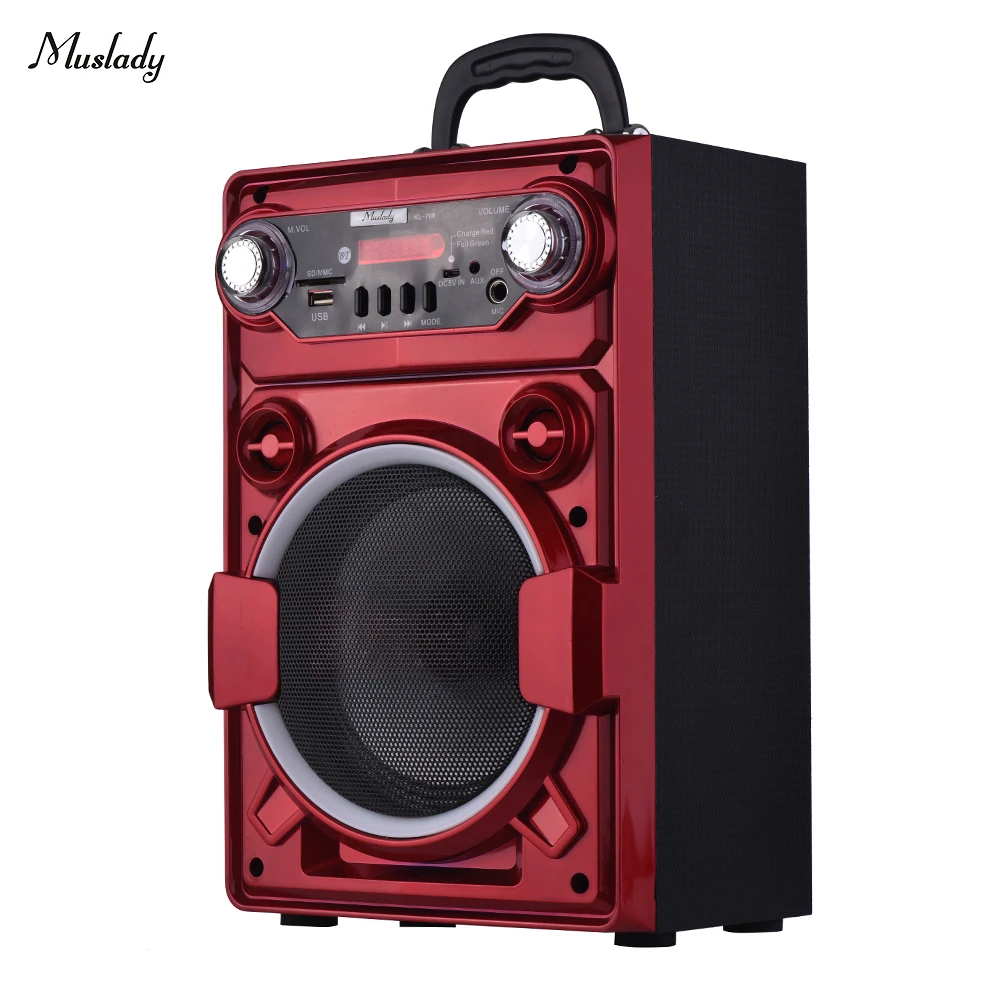 Muslady KL 709 Портативный Беспроводной BT Динамик красочный светодиодный светильник