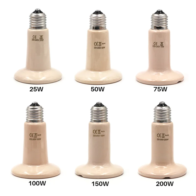 Нагревательная лампа для домашних животных инфракрасный керамический