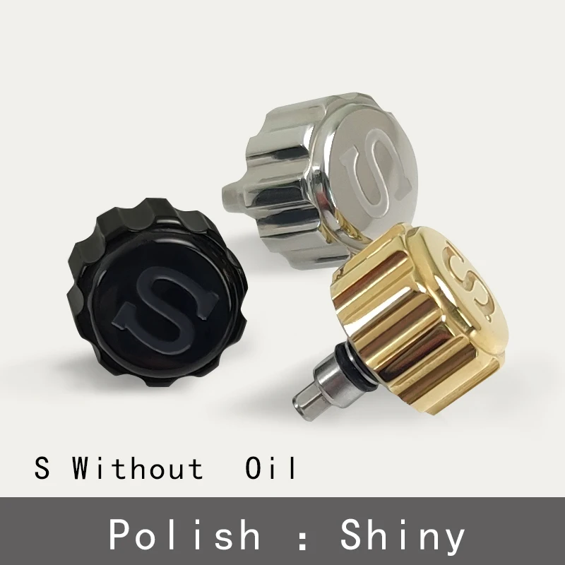 Корона часов из нержавеющей стали серебристая золотистая черная для Seiko SKX007