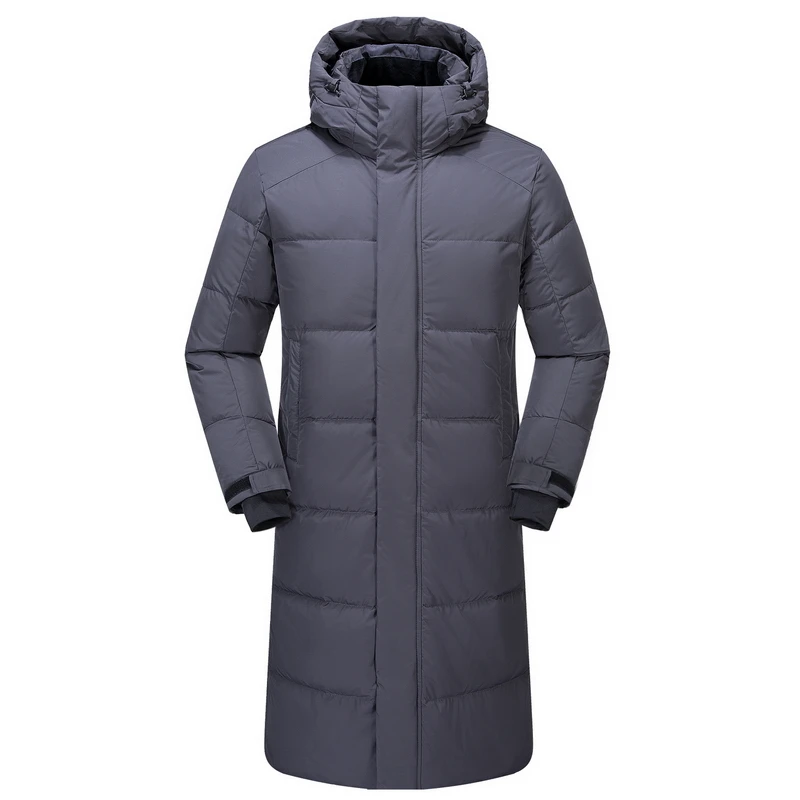 Мужская зимняя длинная куртка с секциями Толстая теплая приталенная ветровка