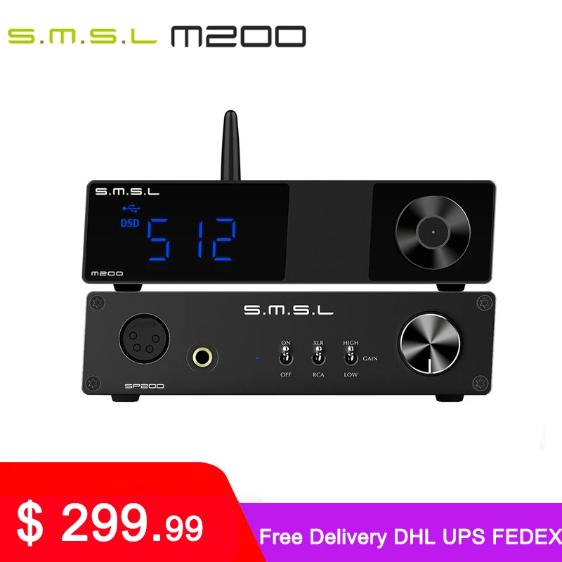 SMSL M200 AK4497EQ DAC Bluetooth 5 0 Поддержка 32 бит/768 кГц DSD512 декодер с пультом дистанционного