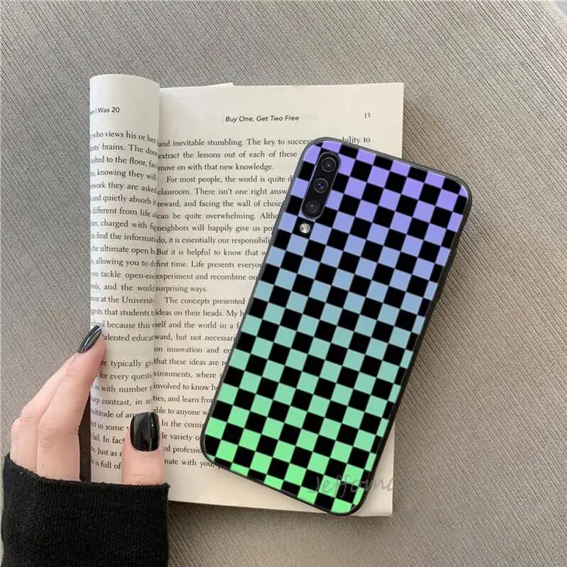 

Checkerboard Art Phone Case for samsung galaxy s21 s20 fe s10 a51 a52 a71 a50 a12 a72 a21s a70 note 20 10 ultra plus funda