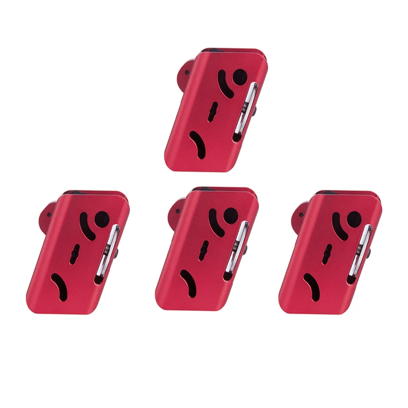 4PCS Красная IPSC алюминиевая кобура подсумок маг USPSA соревнования съемки мульти-Угол регулировки скорости стрелок кобура пистолета - Цвет: 4PCS