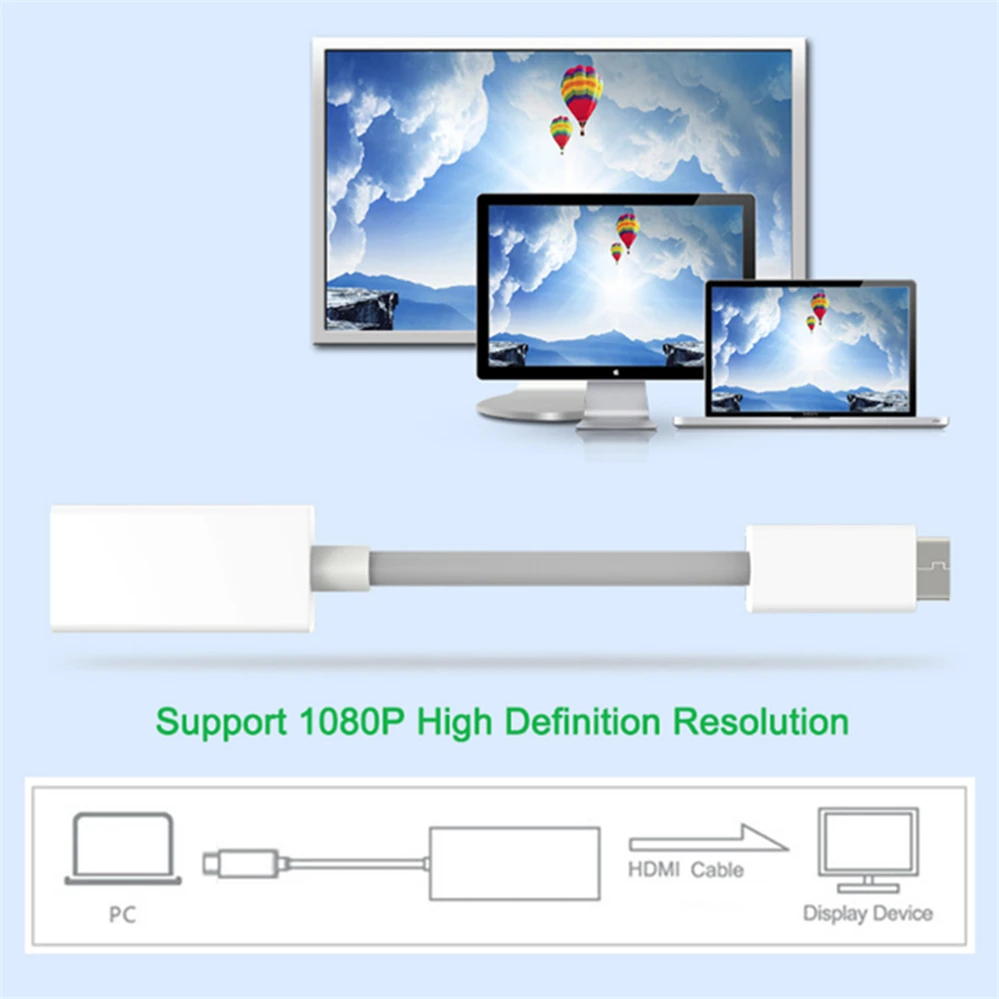 PzzPss мини порт дисплея на HDMI кабель 1080P проектор для телевизора DP 1 4 конвертер