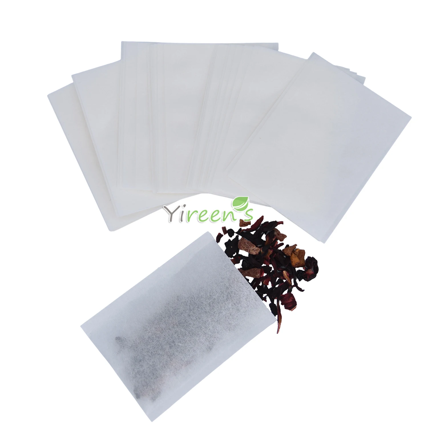 

1000pcs 80 X 100mm Disposable Heat Sealing Filter Paper Tea Bags, Made of Food Grade Wood Pulp, Clean
