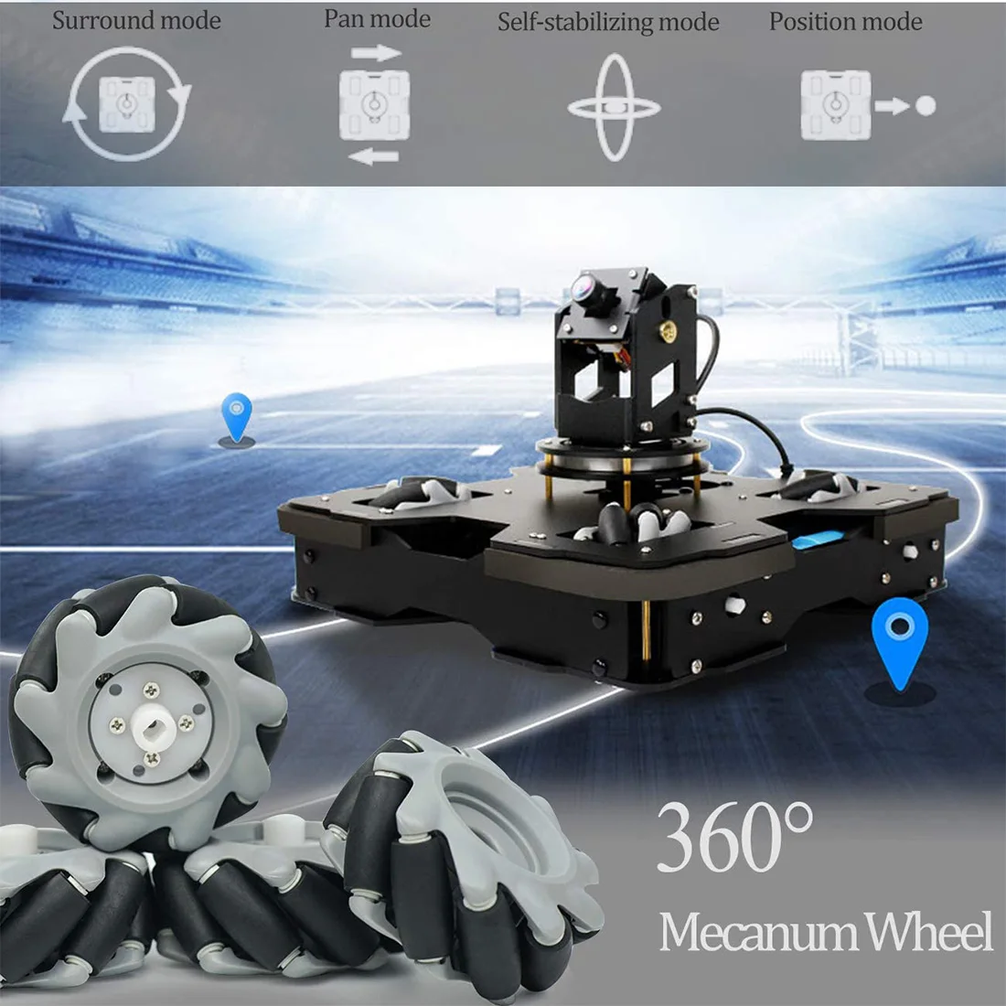 Новый Популярный умный робот-робот автомобильный комплект Wi-Fi видео для Raspberry Pi