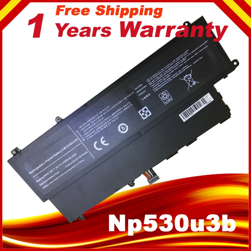 

AA-PBYN4AB AA-PLWN4AB Laptop Battery For Samsung 530U3 Series HT3691FC700364 530U3C NP530V3C NP530U3C 535U3C 530U3B NP530U3B