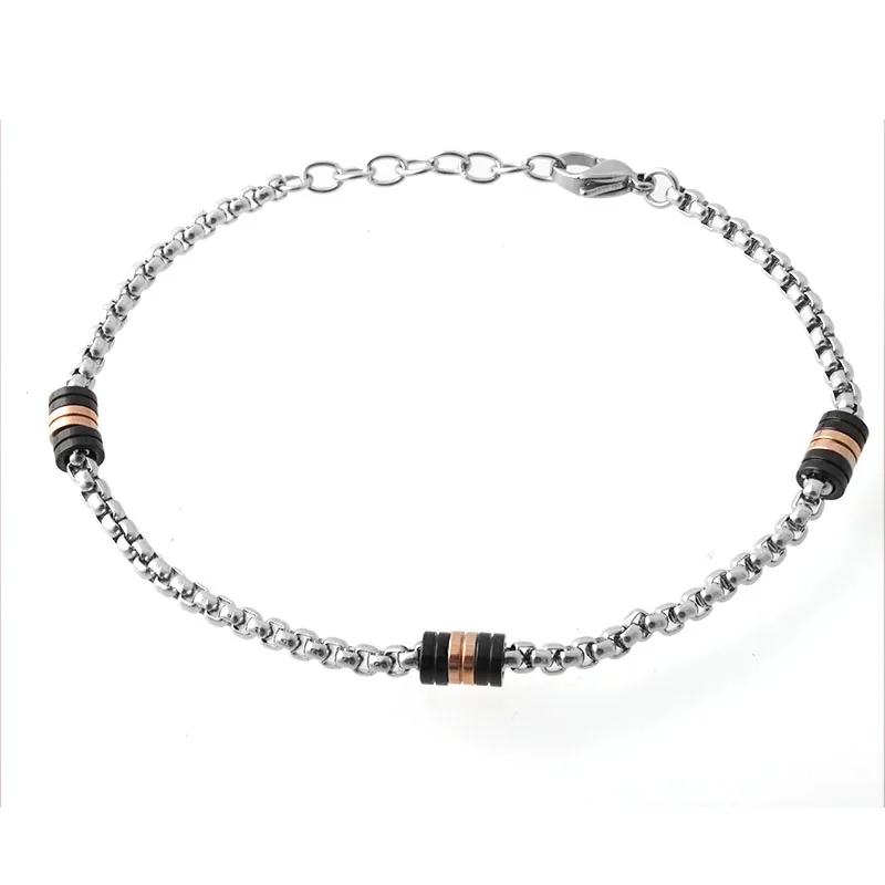 Модные ювелирные изделия браслет круглая цепочка в коробке Регулируемый розовый