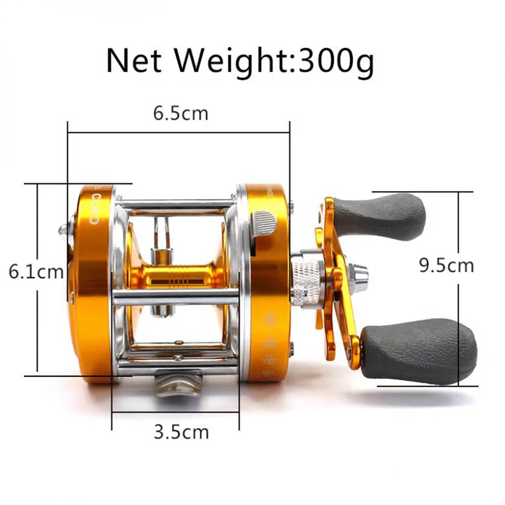 Металлический Барабан рыболовная Центробежная катушка Механический Двойной